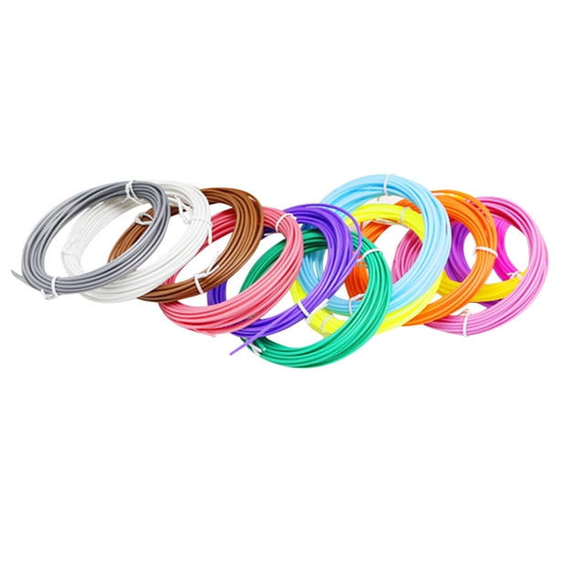 1 juego de filamentos de plástico para bolígrafo de impresión 3D, 10 colores, 1,75 mm, para niños (colores aleatorios)
