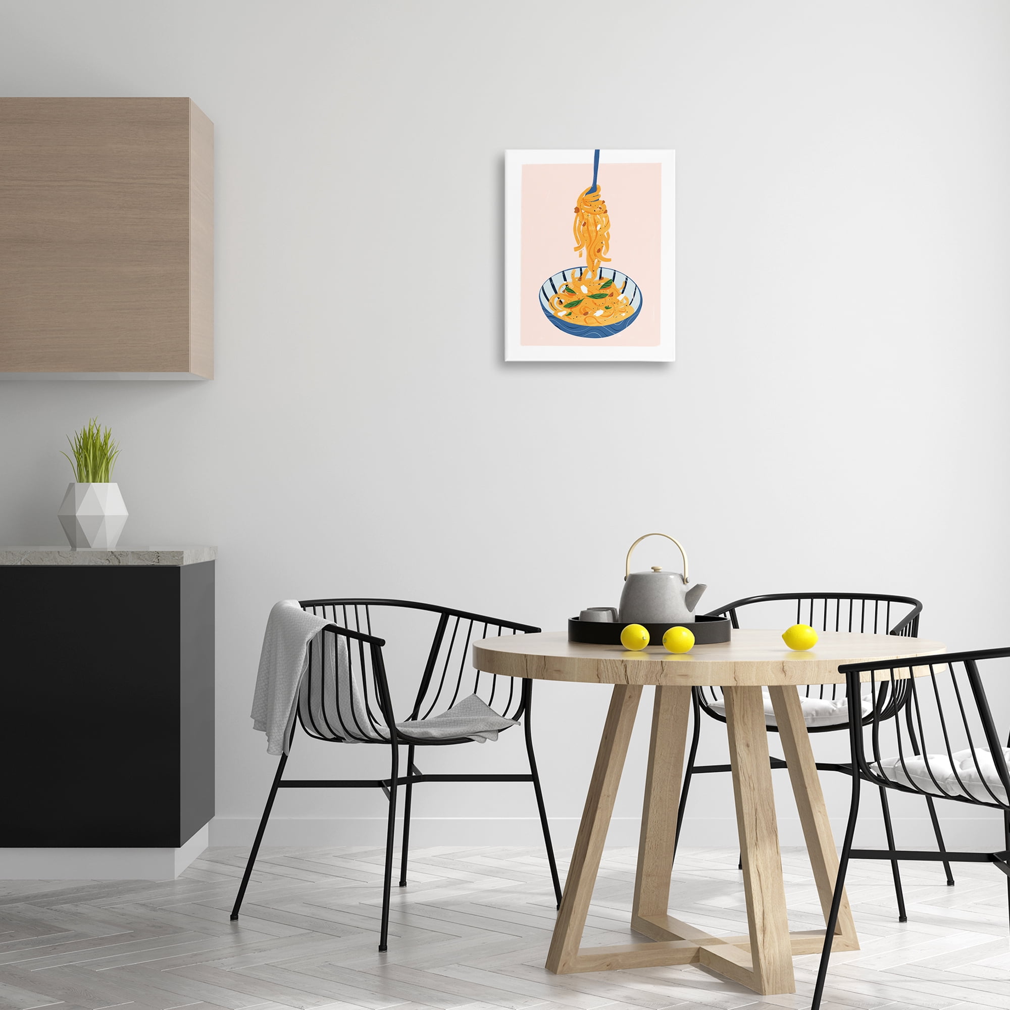 Stupell Industries Modern Pasta Bowl Food & Beverage Painting Wrapped Canvas Art Print Wall Art, 16 x 20