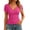Hot Pink, variant on Msgweeeg Womans Tops Short Sleeve Women's Clothes Slim Fit Solid Color Breathable Womens T Shirt Fashion for Summer and Hot Weather