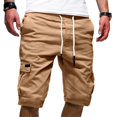 thumbnail image 1 of Pantalones cortos de carga de verano para hombre Pantalones cortos con cordón deportivo con múltiples bolsillos AKhakiS, 1 of 2
