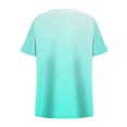 thumbnail image 4 of Tops de Manga Corta de Tamaño Más de las Mujeres, Blusas de Cuello en V Impresas de Verano de Moda para Uso Casual, Diario Y de Fiesta, 4 of 8