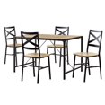 thumbnail image 1 of Walker Edison 5 Piece Dining Set in Barnwood, 1 of 7
