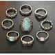 thumbnail image 4 of Anillo de oro bohemio para niña, anillo vintage con gemas de cristal, anillo con nudo en los nudillos, conjunto de joyas para fiestas de adolescentes, regalo diario festivo, 4 of 6