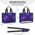 thumbnail image 3 of Paisley Canvas Tote Bag for Women with Compartments, Large Cute Boho Teacher Student Shoulder Bag Nurse Purses Crossbody Bags Work Laptop Book Bag Satchels Handbags, 3 of 6