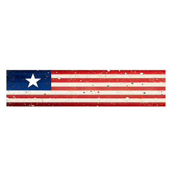 TanSiDing American Flag Table Runner Patriotic Stars and Stripes Placemat for Independence Day Decorations Washable Polyester Tablecloth Dining Party Decor 180*33cm