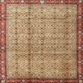 thumbnail image 1 of Ahgly Company Indoor Square Traditional Mahogany Brown Persian Area Rugs, 6' Square, 1 of 6