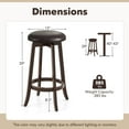 thumbnail image 3 of Costway 29" Counter Height Stools Set of 4 with 360° Swivel Round Seat & Footrest, 3 of 8