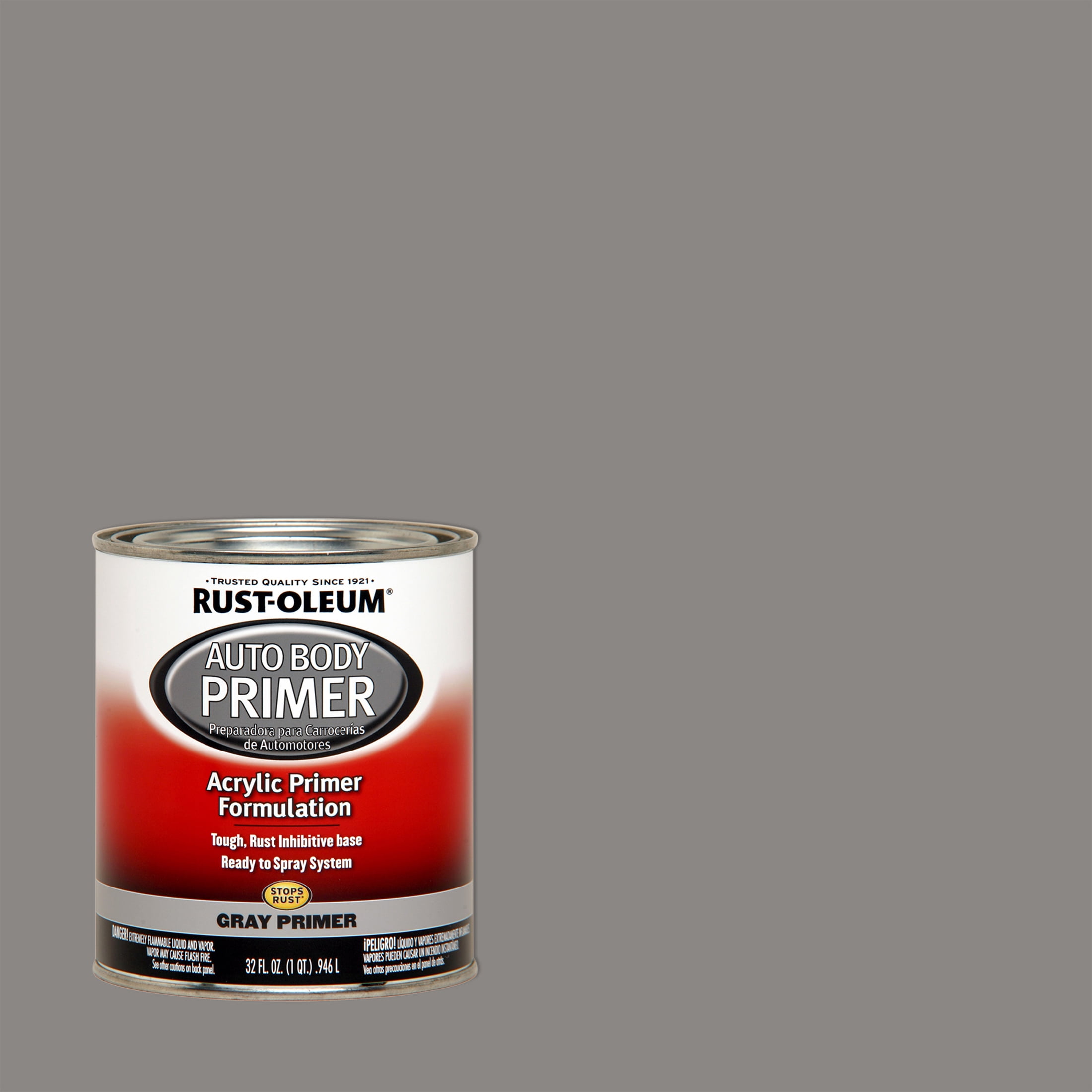 2 Pack, Gray, Rust-Oleum Automotive Flat Auto Body Primer-253499, Quart