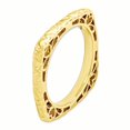 thumbnail image 3 of 925 Sterling Silver Gold Plated Square Stackable Ring, 3 of 7