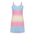 thumbnail image 6 of gakvbuo Summer Tank Dress For Women Mini Dress Pleated V-Neck Sleeveless Sundress T-Shirt A-Line Dress Beach Short Dress, 6 of 6