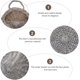 thumbnail image 3 of Conjunto de 2 cestas colgantes de mimbre para flores decoración de pared gris 11 Feliz Sencillez, 3 of 4