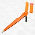 thumbnail image 2 of Unique Bargains 3 in1 Eyebrow Shaping Tool Orange Eyebrow Trimmer Eyebrow Clip Eyebrow Brush for Women, 2 of 7