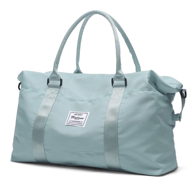 Bolsa de viaje HYC00 Weekender Overnight azul claro para mujer