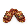 thumbnail image 2 of COEQINE Cardinal Maple Leaf Womens Fuzzy Slippers Cozy Indoor Shoes Trendy Fall House Slippers Comfortable Open Toe Home Sandals Slip On House Shoes for Bedroom Travel Party, 44-45, 2 of 7