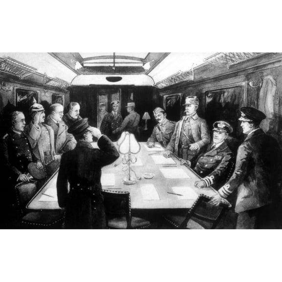 The Signing Of The Armistice Ending World War I History (36 x 24)