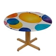 thumbnail image 3 of HAOXIT Colorful Circles Tablecloth Round Shape Round Table Cloth Protector Proof Table Cover 54-58, 3 of 8