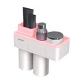 thumbnail image 3 of Taza de adsorción Cepillo de dientes Soporte para pasta de dientes Baño familiar Baño sin perforaciones Soporte para cepillo de dientes para teléfono, rosa, 2 tazas Eigraketly HA2692-03B, 3 of 6