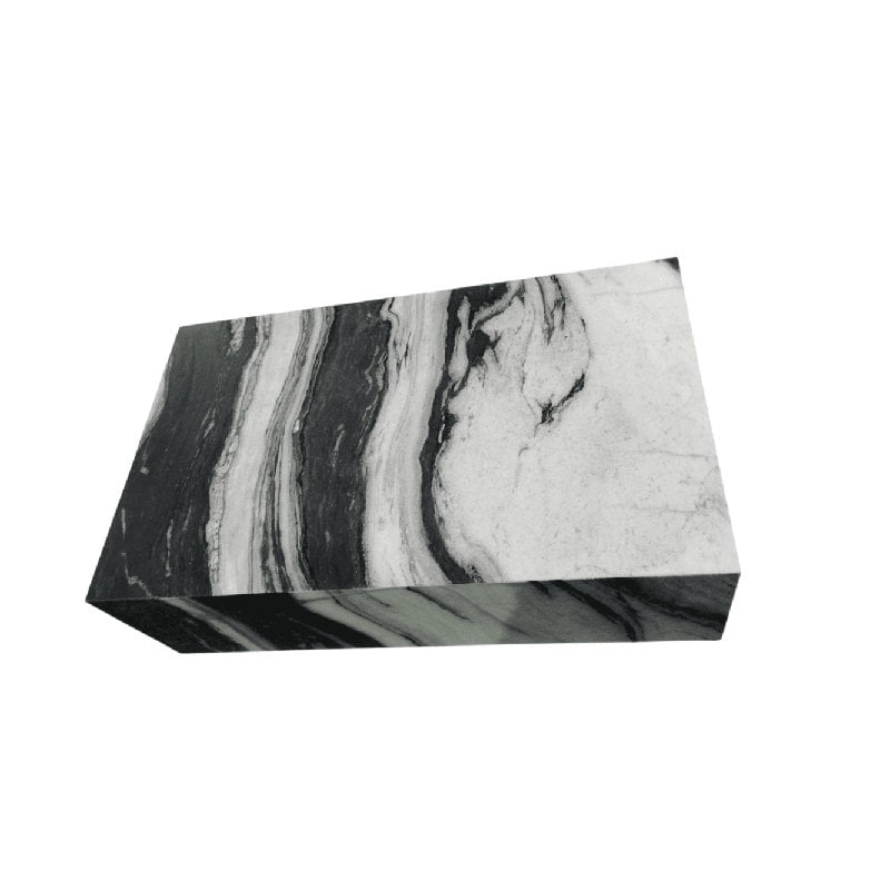 Genuine Marble Block Coffee Table - Panda White Marble