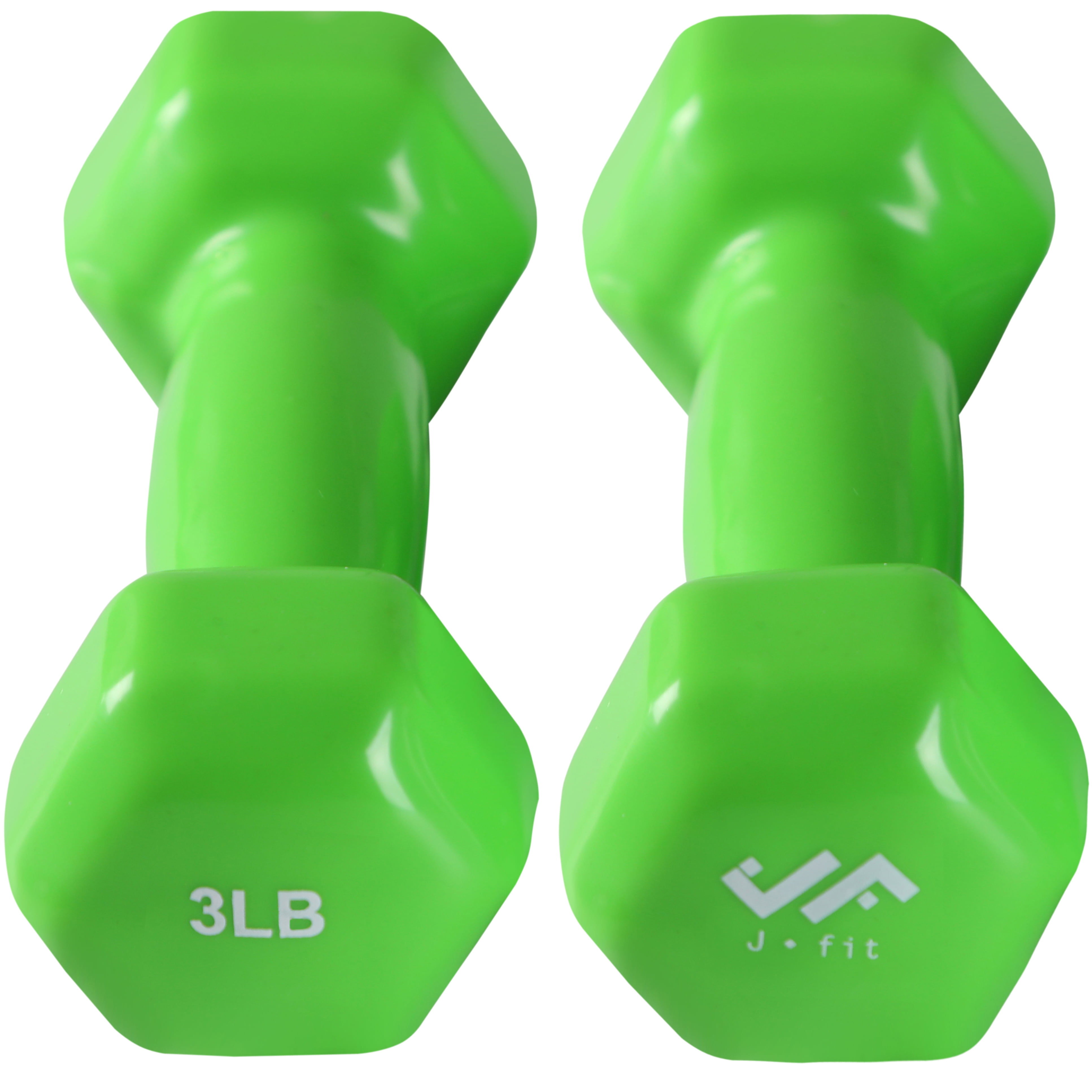 Yes4All Color-Coded Deluxe Vinyl Coated Dumbbell Weights 2 to 15lbs Pair 