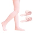 thumbnail image 1 of 2 Pairs Girls' Ultra Soft Pro Dance Tights Ballet Transition Daily Student Tights (Toddler/Little Kid/Big Kid), 1 of 6