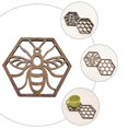 thumbnail image 3 of Honeybee Wooden Coasters for Mug Protection 10Pcs Creative Table Mats, 3 of 5