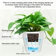 thumbnail image 3 of 2 Tier Self Watering Hanging Planter, Flower Plant Pot with Metal Hanger, 3 of 8