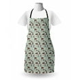 thumbnail image 3 of Botanical Apron, Modern Style Natural Composition with Petals and Flower Buds, Unisex Kitchen Bib with Adjustable Neck for Cooking Gardening, Adult Size, Brown Pale Blue, by Ambesonne, 3 of 4