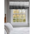 thumbnail image 3 of Abstract Valances for Windows, Rod Pocket Kitchen Valance Curtains - Soft & Washable Small Window Treatment for Living Room,&nbsp;Bathroom, Gradient Black Grey, 54x18inch, 3 of 9