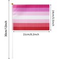 thumbnail image 4 of 50 Pack Lesbian Pride Rainbow Flags Lesbian pride flag Small Mini Hand Held Stick Flag Gay LGBT Festival Party Parades Decorations, 4 of 6