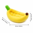 thumbnail image 3 of Cute Banana Shaped Dog Cat Bed, Soft Plush Pet Mattress with Raised Sides, Funny Pet Bed for Small Medium Pets Indoor Use, 3 of 6