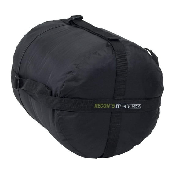 Elite Survival Systems Recon 5 Sleeping Bag, Black, Rated to -4 Degrees Fahrenhe