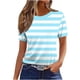 thumbnail image 1 of Camiseta de Manga Corta de Verano para Mujeres Delgada Moda Casual Impresa No Estructurada Cuello Redondo Mujer Manga Corta Tops Casual, 1 of 4