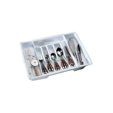 Large Cutlery Tray - Rubbermaid Adjustable Cutlery Tray, White