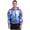 Blue, variant on Men's Holographic Hoodie Long Sleeve Shiny Metallic Bomber Jacket Hooded Zip-up Outerwear Coat Blue M