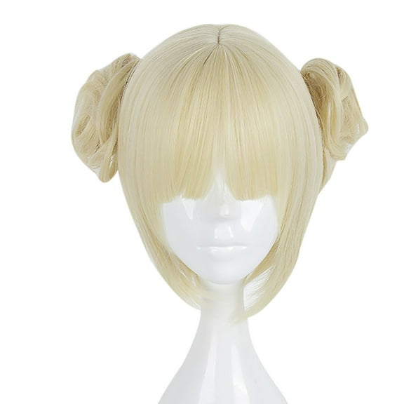 Unique Bargains Wigs for Women 14" Gold Tone Wigs with Wig Cap 21.5'' - 22.5''