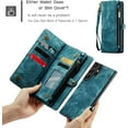 thumbnail image 6 of Asuwish Compatible with Samsung Galaxy S23 Ultra 5G Phone Case Zipper Wallet Tempered Glass Screen Protector Strap Flip Card Holder Cell Cover for S23Ultra 23S S 23 23Ultra 6.8 inch Women Girls Blue, 6 of 7
