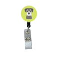 thumbnail image 1 of Checkerboard Lime Green Schnauzer Retractable Badge Reel, 1 of 1