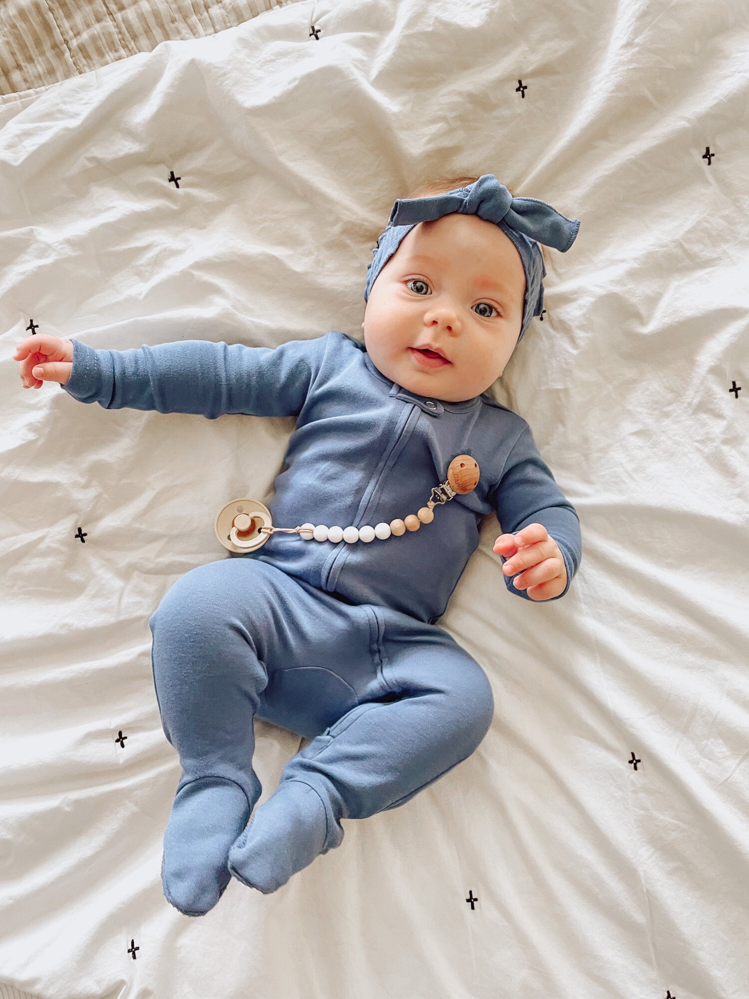 L'ovedbaby Baby Unisex 100% Organic Cotton Zipper Footie, Sleep N Play, Size Preemie-9 Months