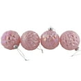 thumbnail image 4 of Northlight Glittered Geometric Iridescent Glass Ball Christmas Ornaments - 3" (80mm) - Pink  - 4ct, 4 of 7