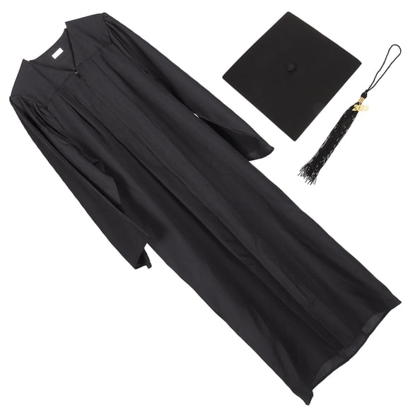 FUTUREORYY 1 Set Black Graduation Gown and Cap for College Graduation Ceremonies