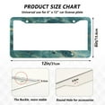 thumbnail image 4 of 2-Pack Aluminum License Plate Frame with 2 Holes for GM License Plate Cover with Free Screws Blue Green Marble Texture, 4 of 8