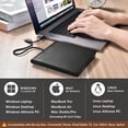 thumbnail image 3 of Unidad externa de CD DVD +/-RW USB 3.0 y USB-C para PC portátil, 3 of 6