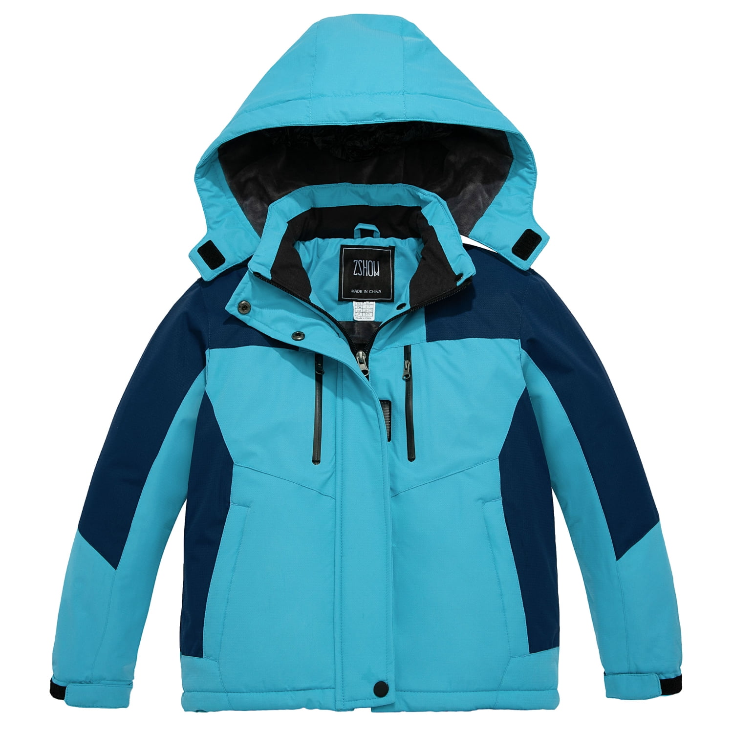 Zshow Girls' Waterproof Ski Jacket Warm Winter Snowboarding Outerwear Coat(Blue,6/7), Girl's, Size: 6-7