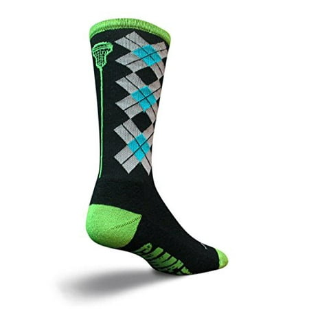 Socks - SockGuy - Lacrosse Padded LAX Check Sticks Black S/M
