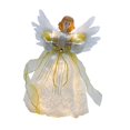 thumbnail image 2 of Angel Christmas Tree Topper LED Treetop Figurine Cloth Fabric for Winter Party Decoration and Holiday Room Display, 2 of 9