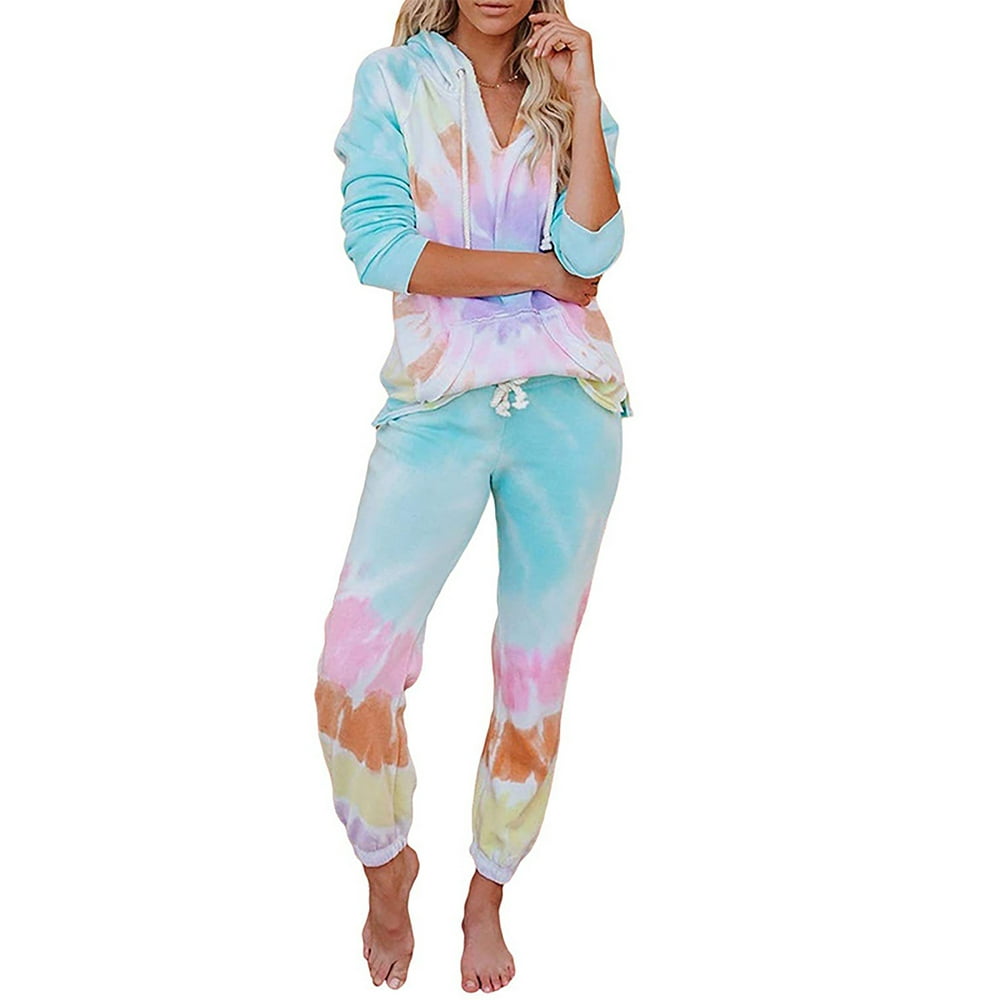 tie dye tracksuit set plus size