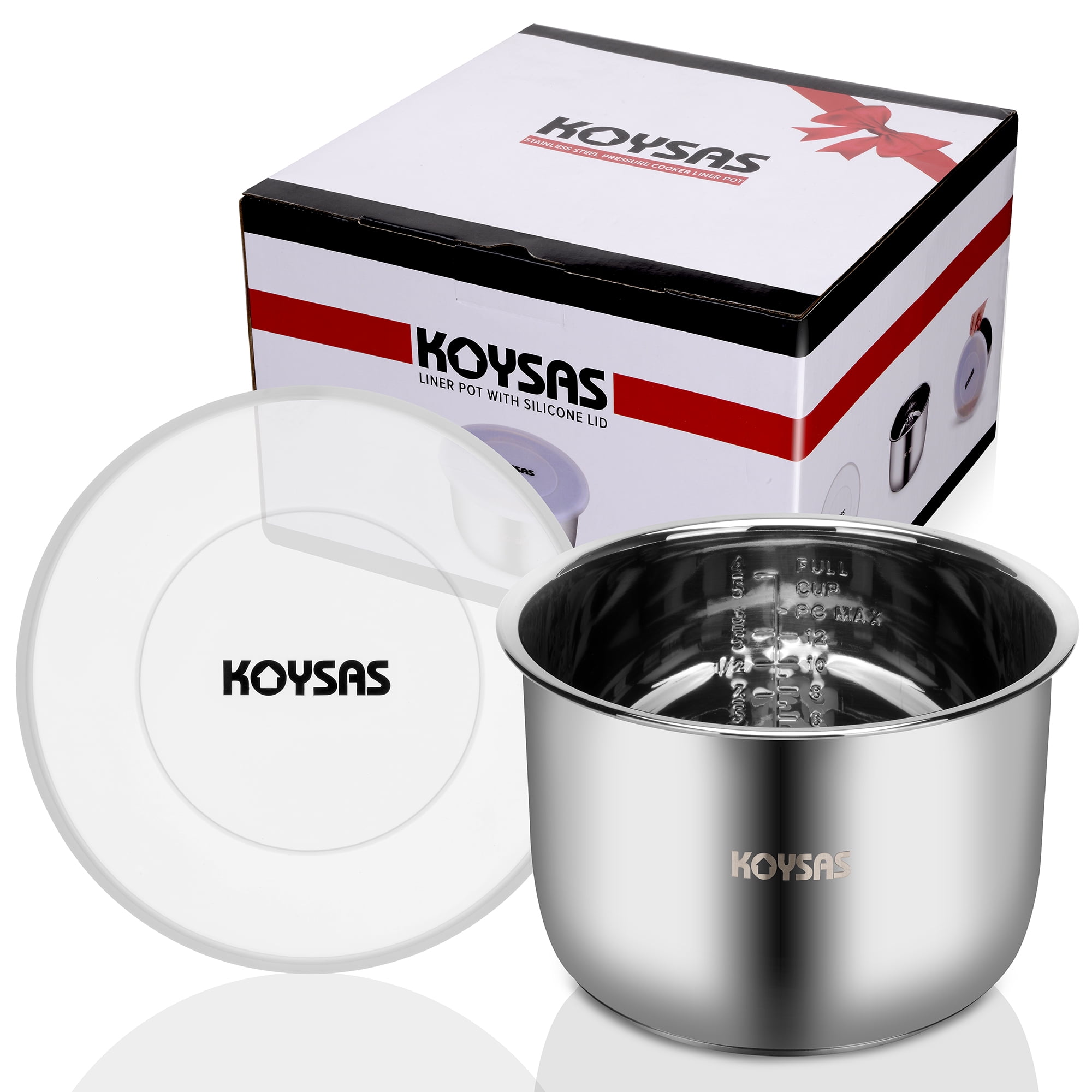 KOYSAS Inner Pot for Instant Pot 6 Quart Includes Silicone Lid