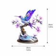 thumbnail image 4 of Handmade 2D Acrylic Bird Tabletop Ornament, Spring Decorations for Home, Spring Table Centerpiece, Kitchen Table Decor Centerpiece, 8X8 Inch Colorful Hummingbird with Purple, 4 of 7