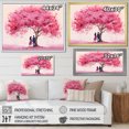 thumbnail image 4 of Designart "Romantic Encounter under a Pink Tree II" Fashion Framed Wall Art - Glam Pink Woman Romantic Entryway Framed Wall Art Print, 4 of 6
