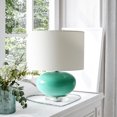 thumbnail image 6 of Bedside Table Lamp Modern Oval Glass Lamp Shade Living Room Decor Aqua, 6 of 10